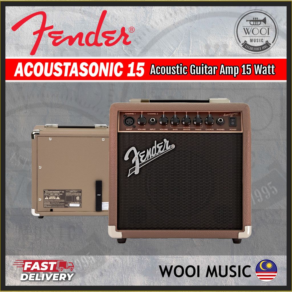 Fender® Acoustasonic 15 Acoustic Guitar Amplifier 15 Watt 1 x 6