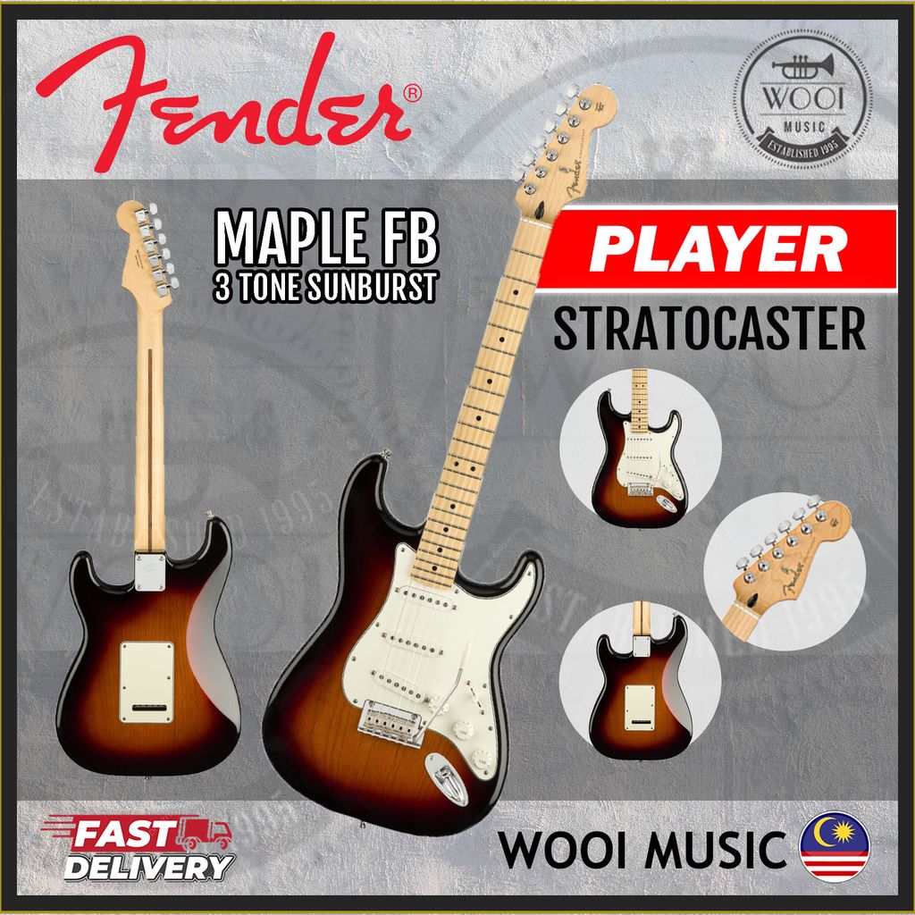 FENDER PLAYER SERIES - STRAT - 3 TONE SUNBURST - CP