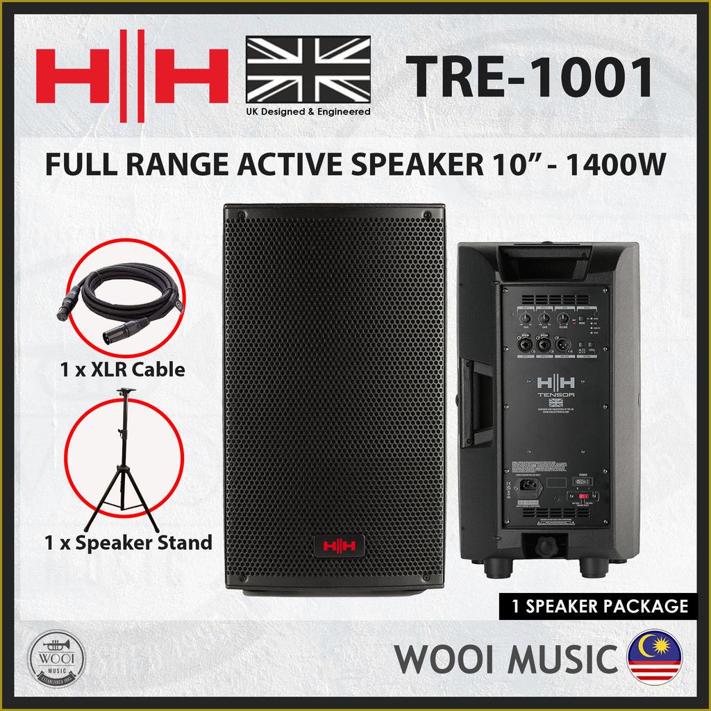 HH Electronics TRE-1001 Tensor Series Full Range Enclosure Active Speaker  10 inch - 1400W – Wooi Music