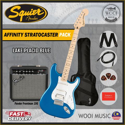 Squier Affinity Strat - Lake Placid Blue - Pack - cp 