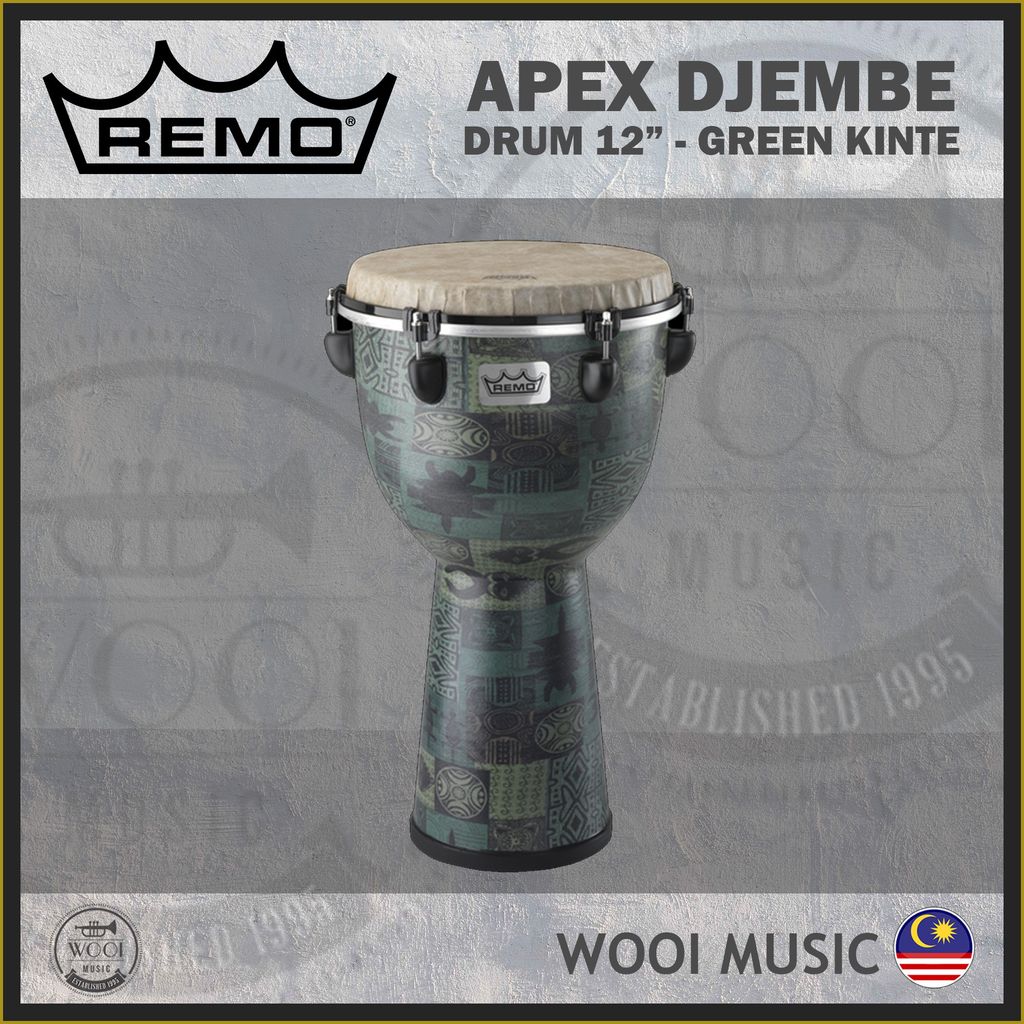 REMO APEX DJEMBE 12INCH - GREEN KINTE - CP