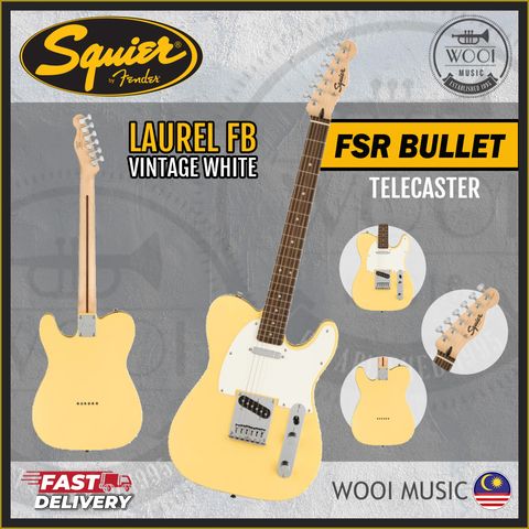 Squier FSR Tele SSS - Laurel FB - Vintage White - CP
