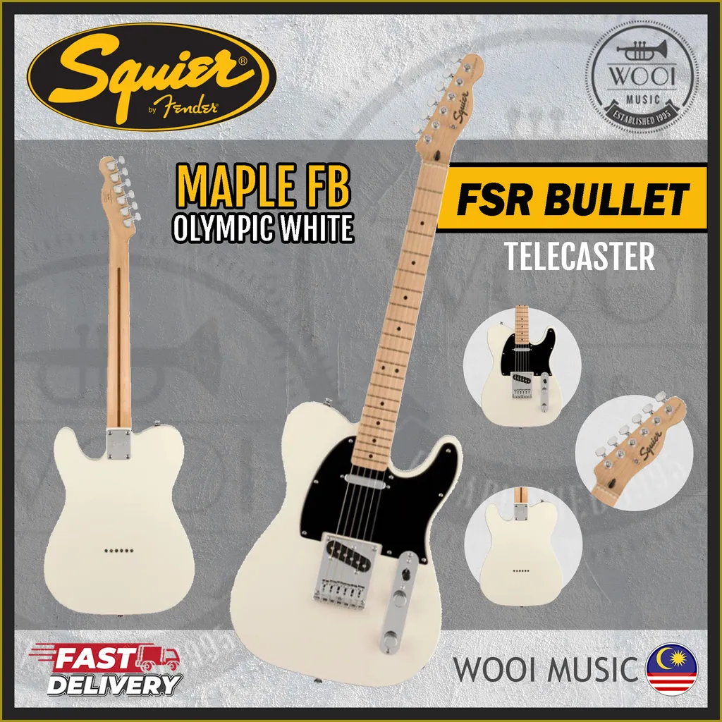 Squier FSR Tele SSS - MAPLE FB - OLYMPIC WHITE - CP