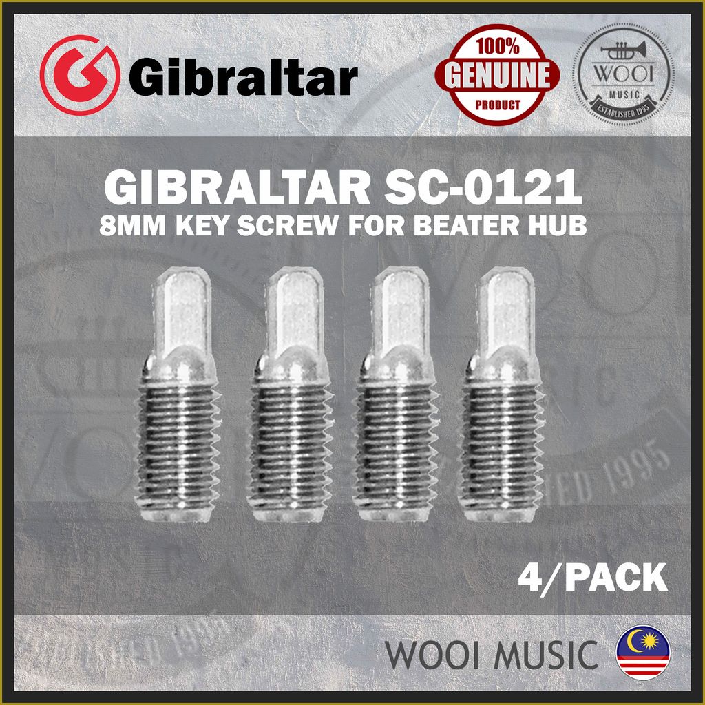 GIBRALTAR SC-0121 8MM KEY SCREW 4PC - CP