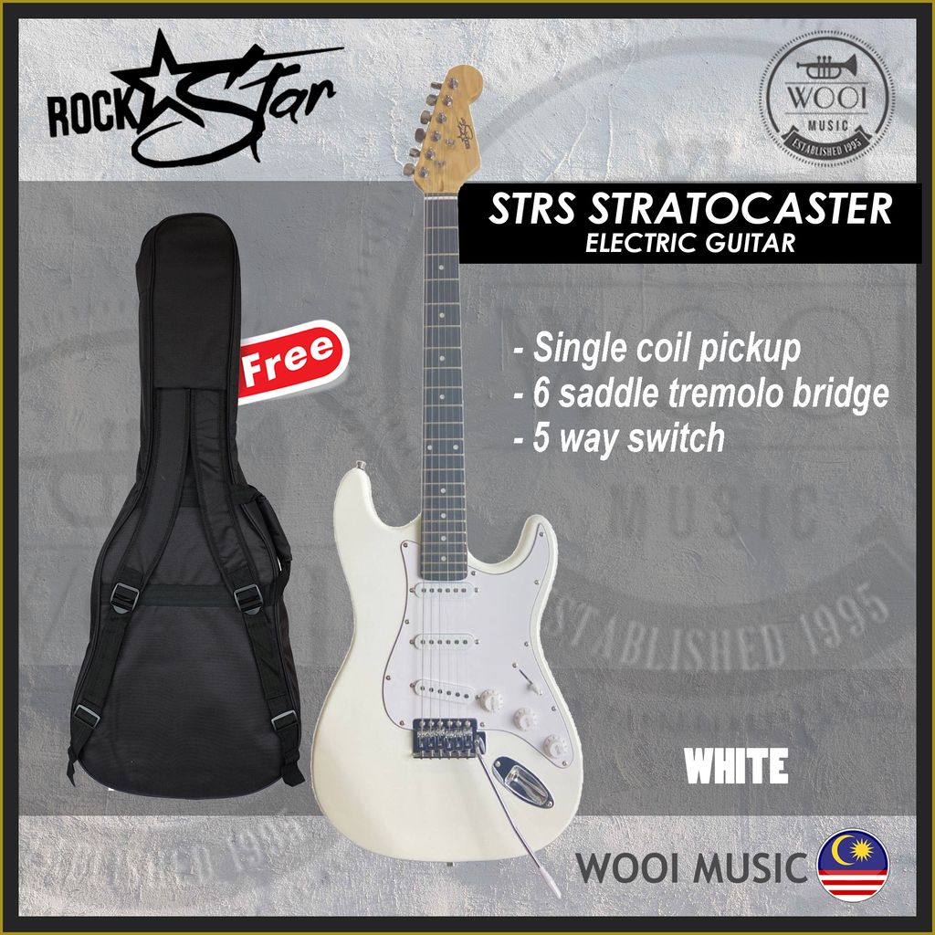 ROCKSTAR GUITAR-RS STRS-WH-CP