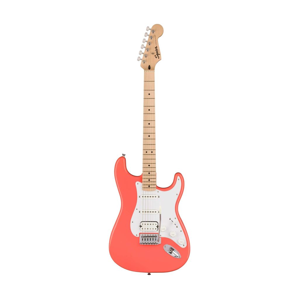 Squier Sonic Stratocaster HSS Electric Maple Fingerboard - Tahitian Coral - 1