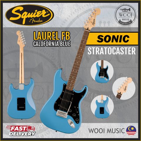Squier Sonic Stratocaster Electric Guitar - Laurel FB - California Blue - cp