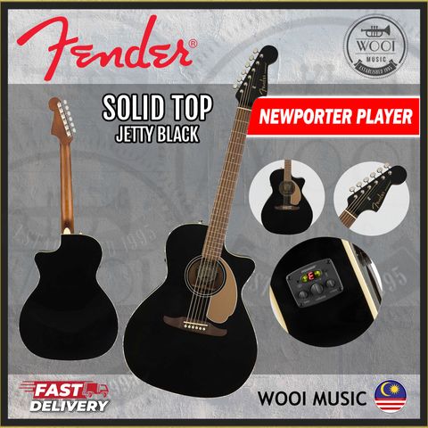 FENDER NEWPORTER PLAYER - SOLID TOP - JETTY BLACK - CP