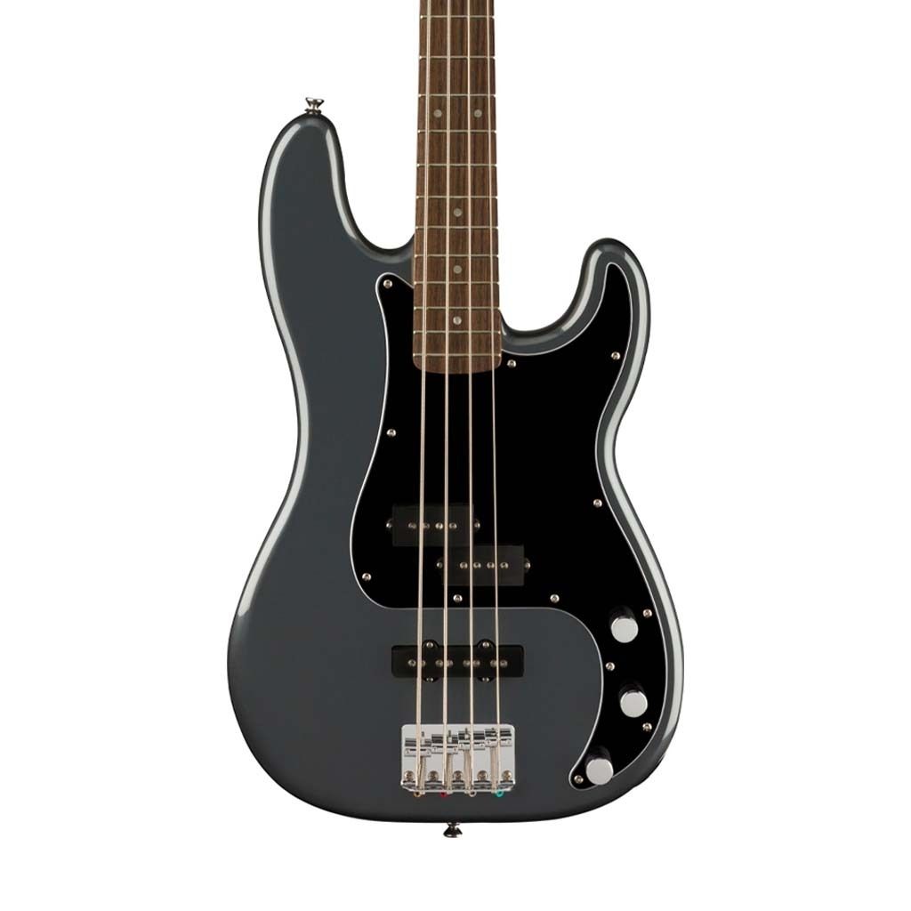 Squier Affinity Series Precision PJ Bass Guitar, Laurel FB, Charcoal Frost Metallic-3