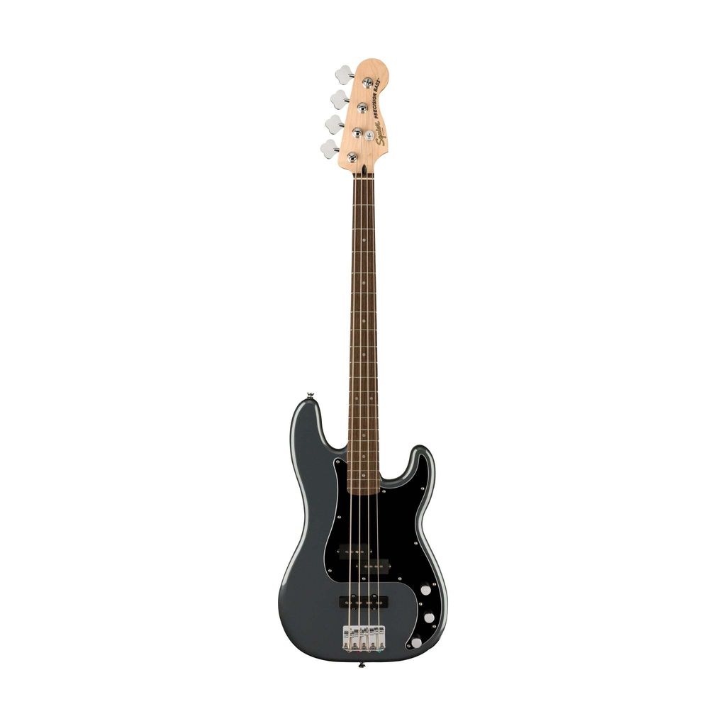Squier Affinity Series Precision PJ Bass Guitar, Laurel FB, Charcoal Frost Metallic-1