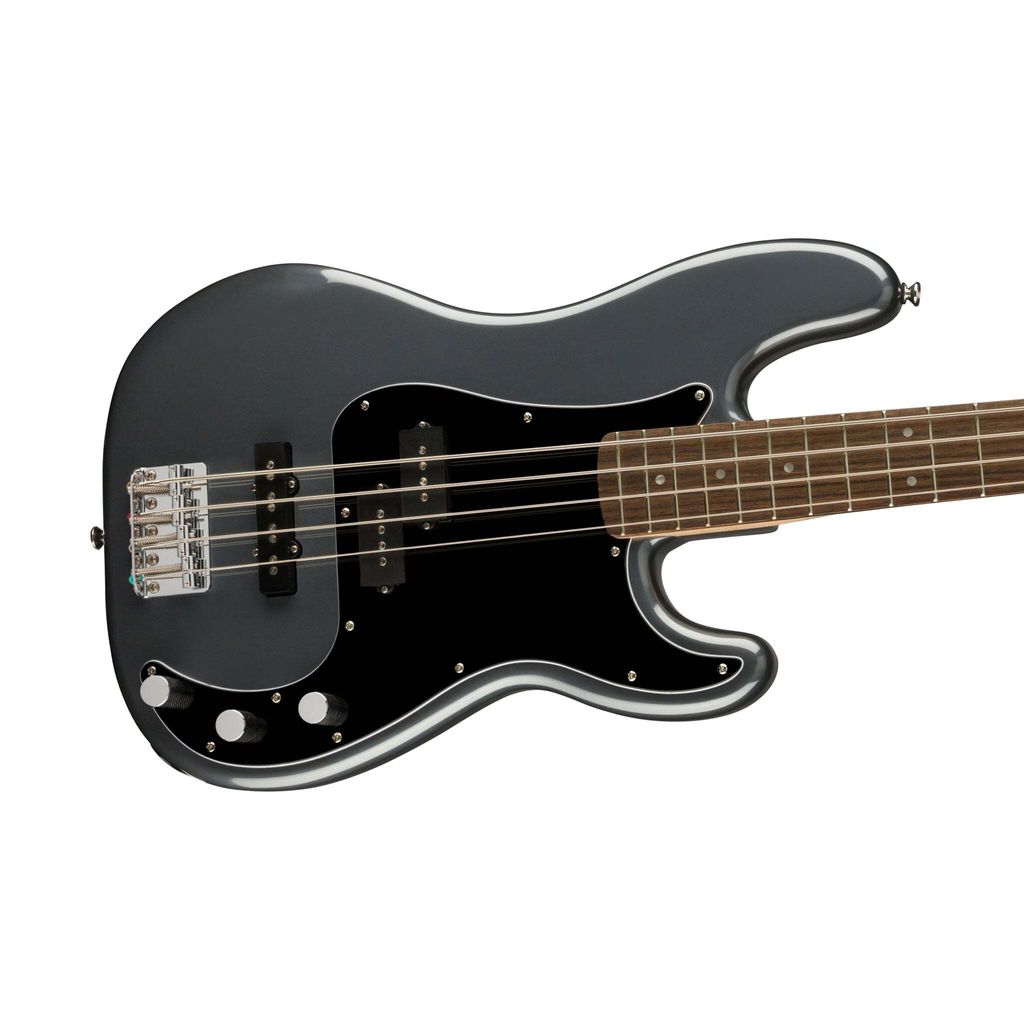 Squier Affinity Series Precision PJ Bass Guitar, Laurel FB, Charcoal Frost Metallic-5