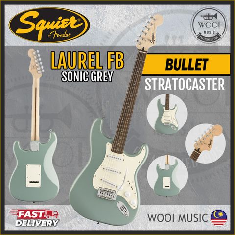 Squier Bullet Stratocaster -SS - Laurel FB - SONIC GREY -CP