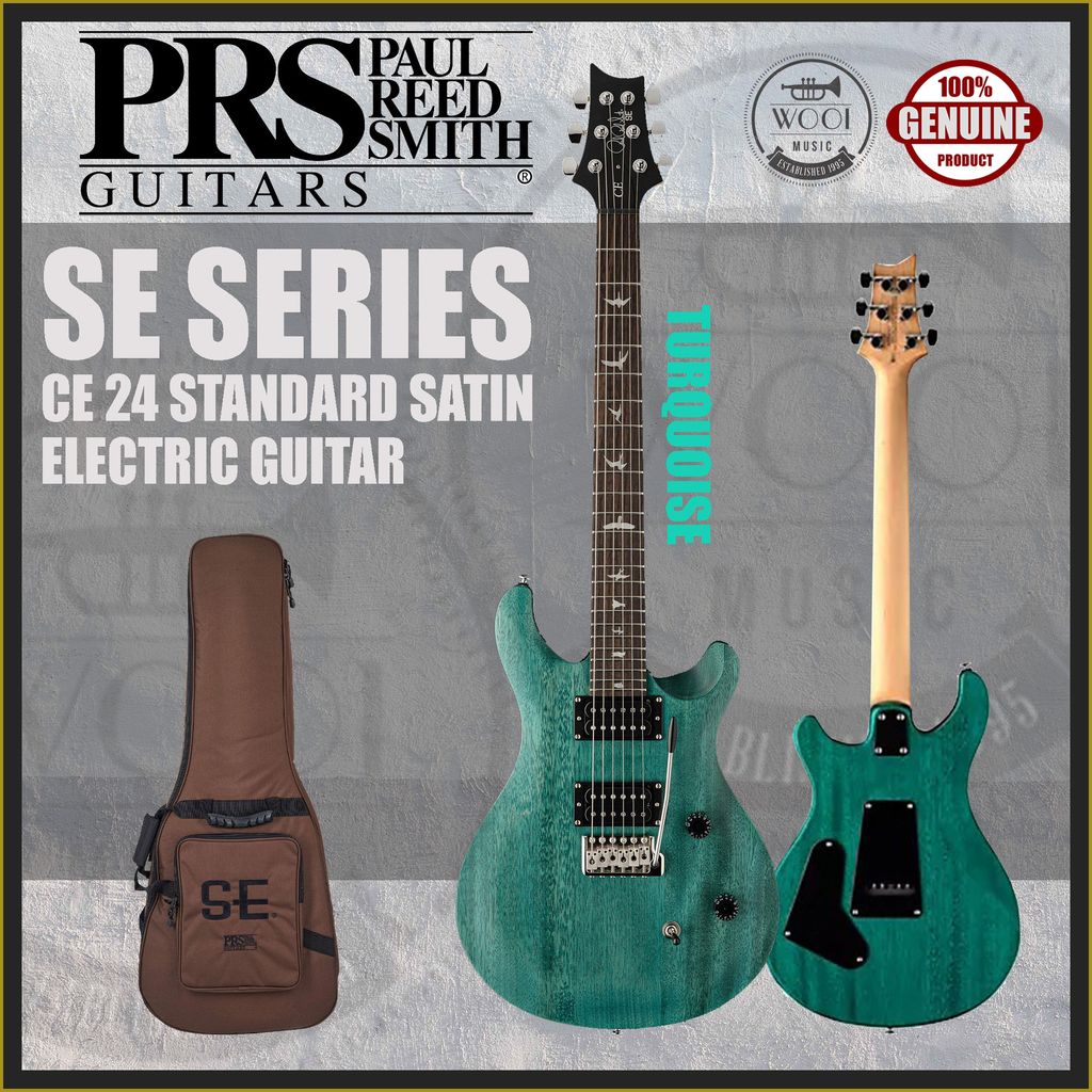 PRS SE CE24 Standard Satin Electric Guitar wBag - Turquoise - CP