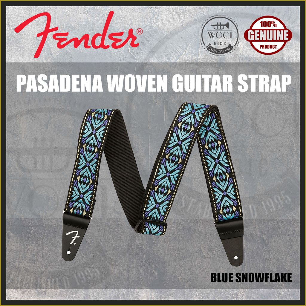 Fender Pasadena Woven Guitar Strap - Blue Snowflake - CP