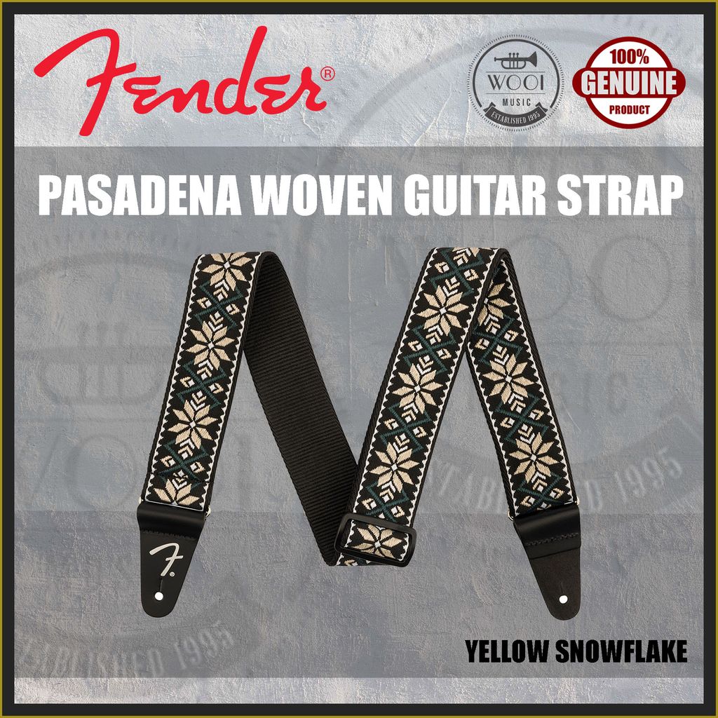 Fender Pasadena Woven Guitar Strap - Yellow Snowflake - CP