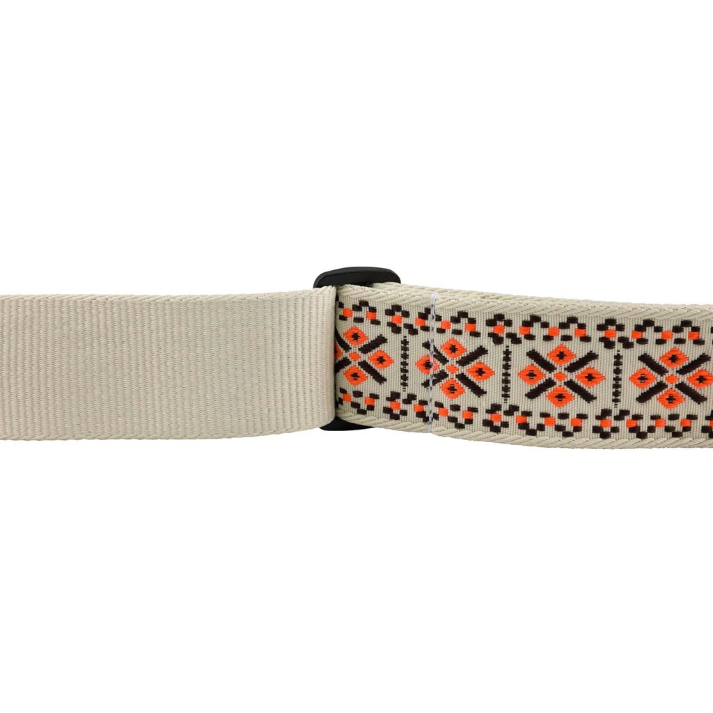 Fender Pasadena Woven Guitar Strap - Lattice Orange - 3