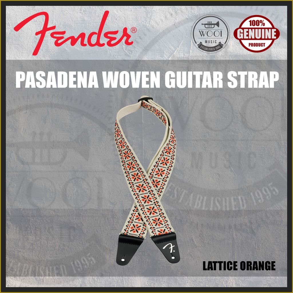 Fender Pasadena Woven Guitar Strap - Lattice Orange - CP