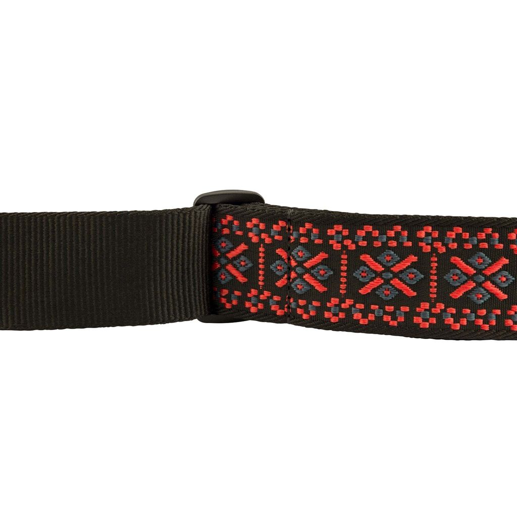 Fender Pasadena Woven Guitar Strap - Lattice Red - 3