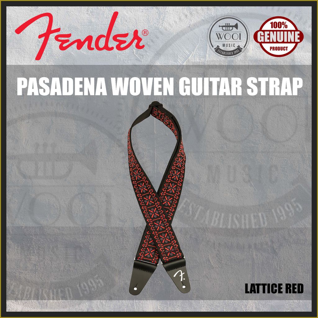 Fender Pasadena Woven Guitar Strap - Lattice Red - CP