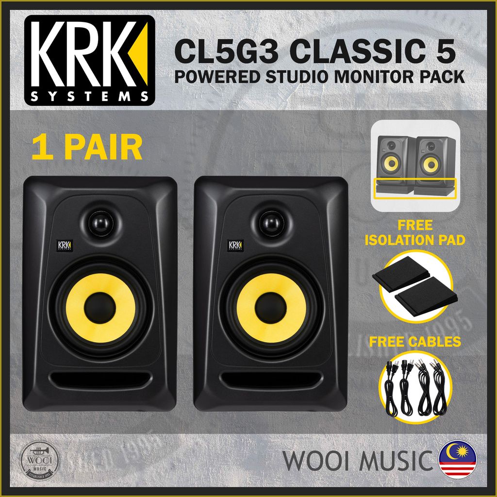 KRK CLASSIC 5 POWERED STUDIO MONITOR PACK - CP