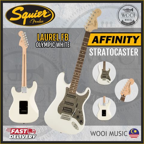 Squier Affinity Stratocaster - Laurel FB - Olympic White-cp