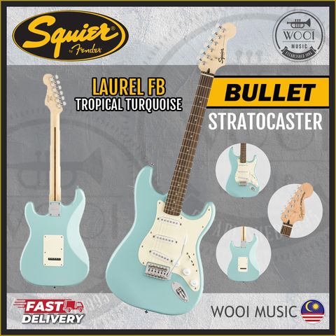 Squier Bullet - Strat - Tropical Turquoise - cp