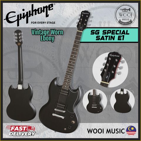 Epiphone SG Special Satin E1-Vintage Worn Ebony-CP