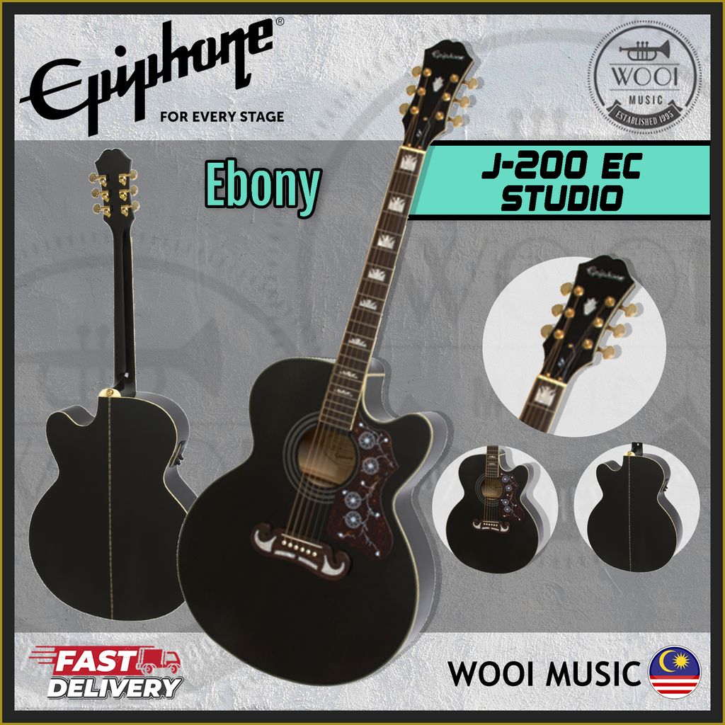epiphone-j-200ec studio - Ebony - CP