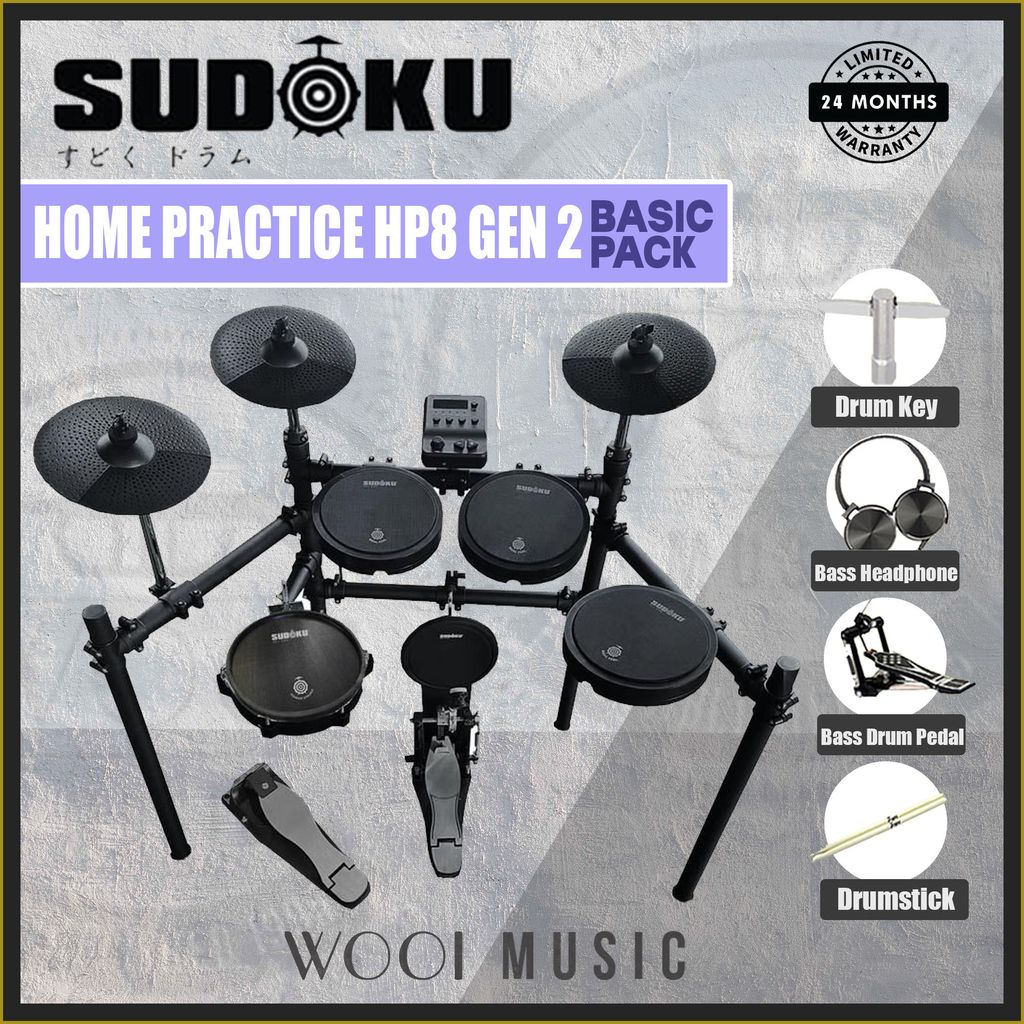 Sudoku Home Practice HP8 Gen 2 ELECTRONIC DRUM - Basic Pack - CP