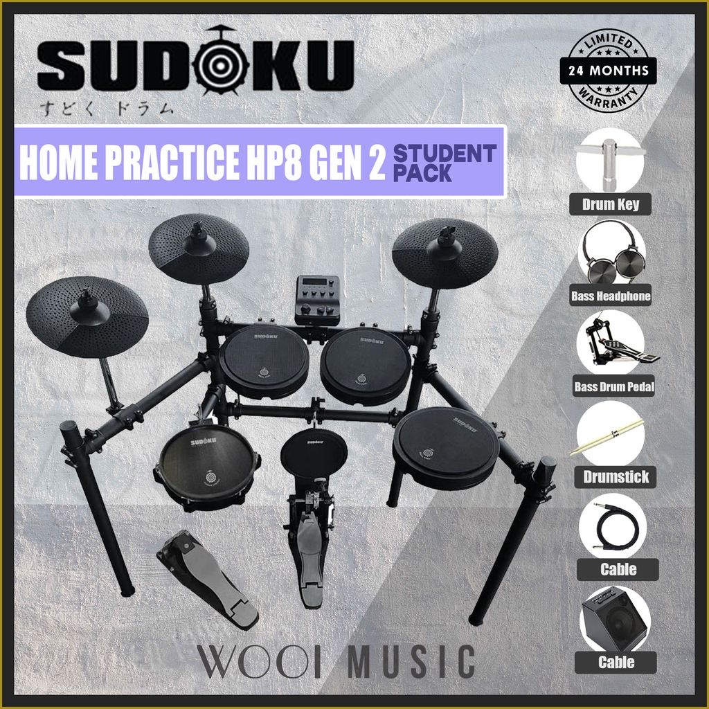 Sudoku  Home Practice HP8 Gen 2 ELECTRONIC DRUM - Student Pack - CP