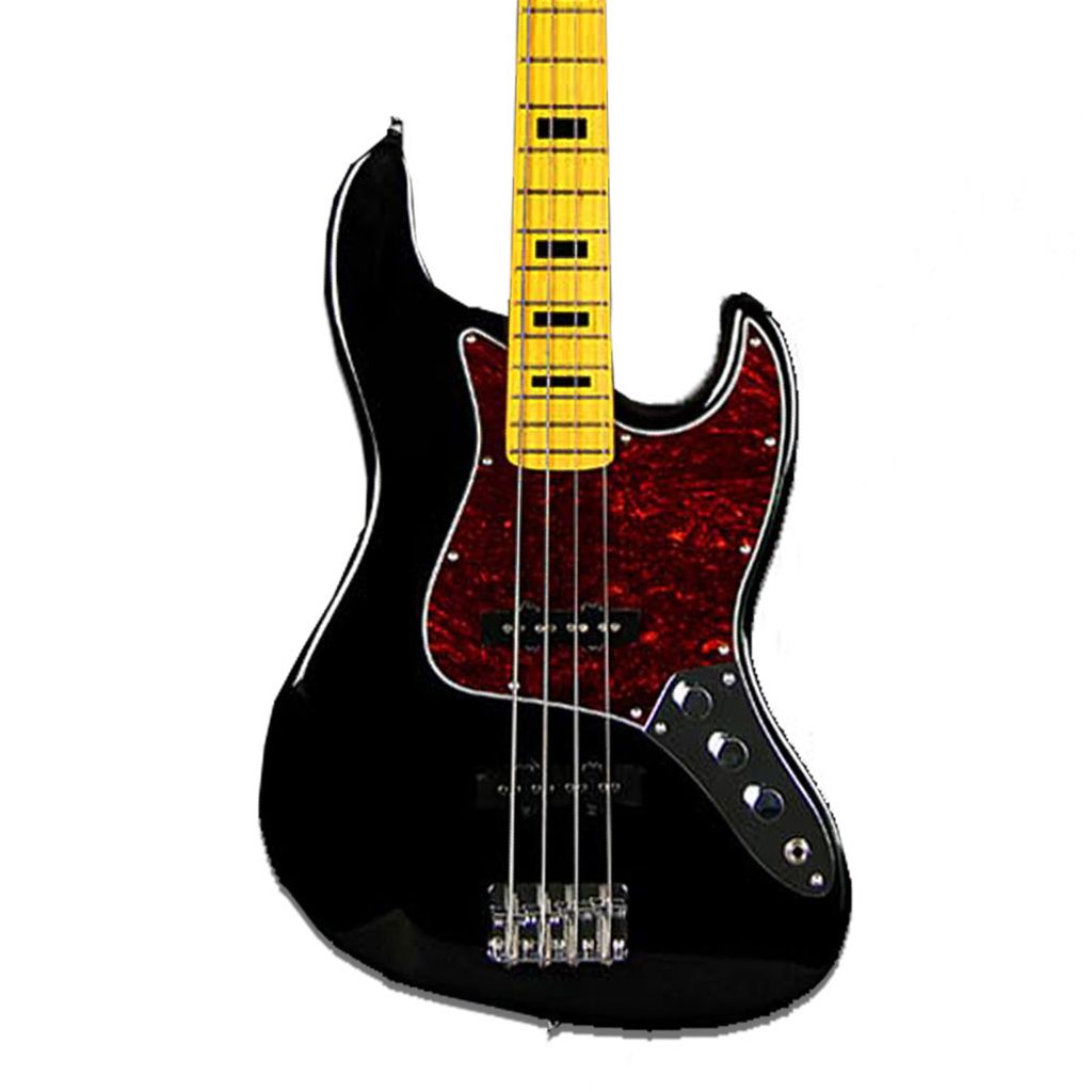 Sqoe JB4BS-300BK Electric Bass Guitar - 1