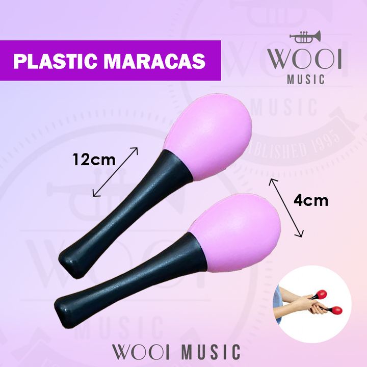 PLASTIC MARACAS - PINK