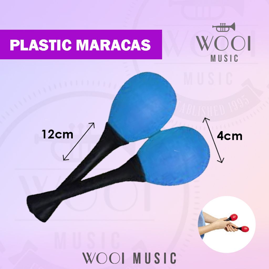 PLASTIC MARACAS - BLUE