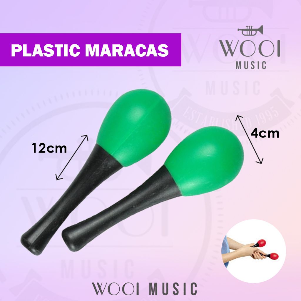 PLASTIC MARACAS - GREEN