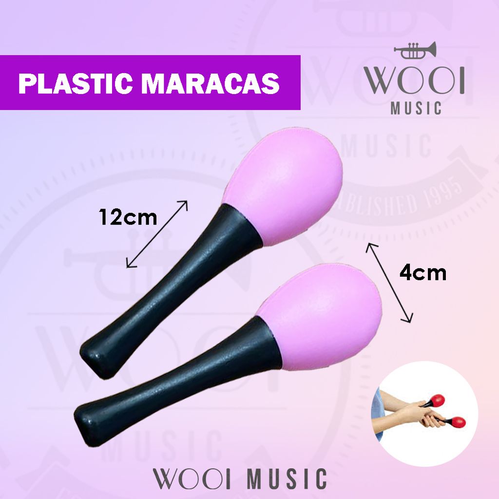 PLASTIC MARACAS - PINK