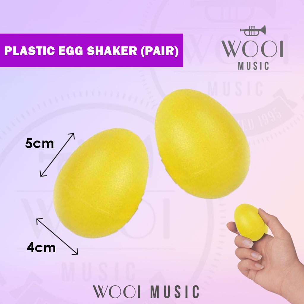 EGG SHAKER - YELLLOW - PAIR 