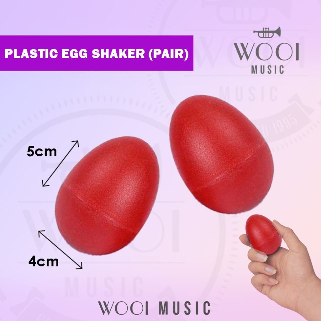 EGG SHAKER - RED - PAIR 