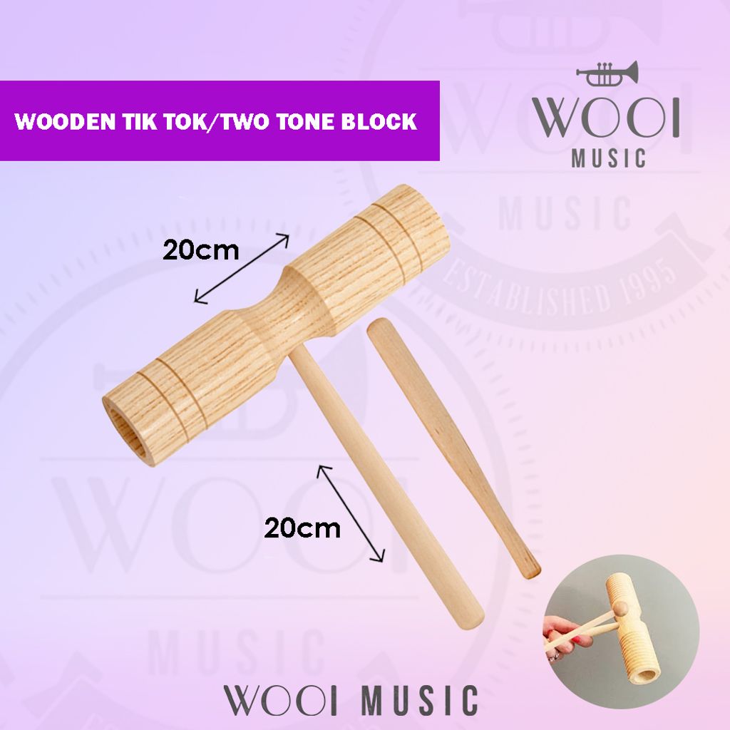 WOODEN TIK TOK OR TWO TONE BLOCK- CP