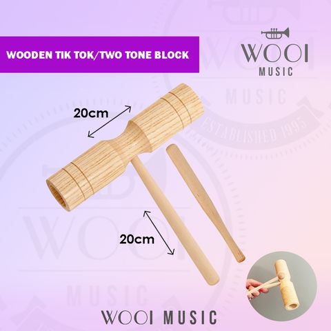 WOODEN TIK TOK OR TWO TONE BLOCK- CP