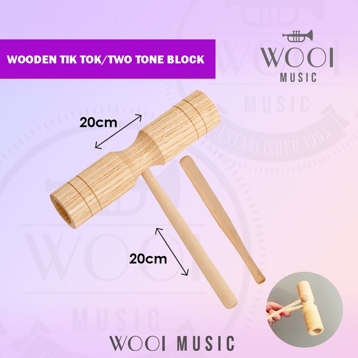 WOODEN TIK TOK OR TWO TONE BLOCK- CP