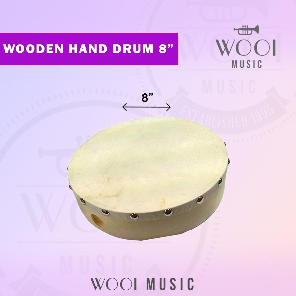 WOODEN HAND DRUM 8 INCI