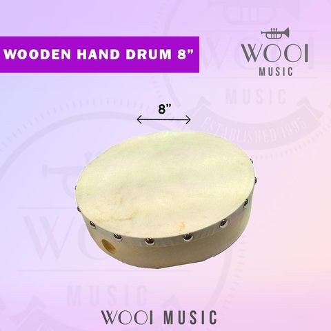 WOODEN HAND DRUM 8 INCI