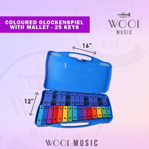 COLOURED GLOCKENSPIEL - 25 KEYS