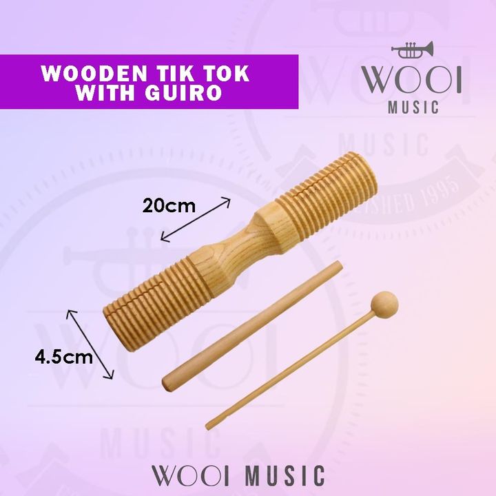 WOODEN TIK TOK WITH GUIRO