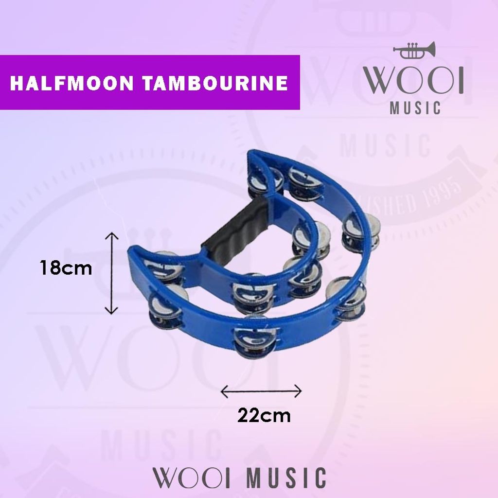 HALFMOON TAMBOURINE - BLUE