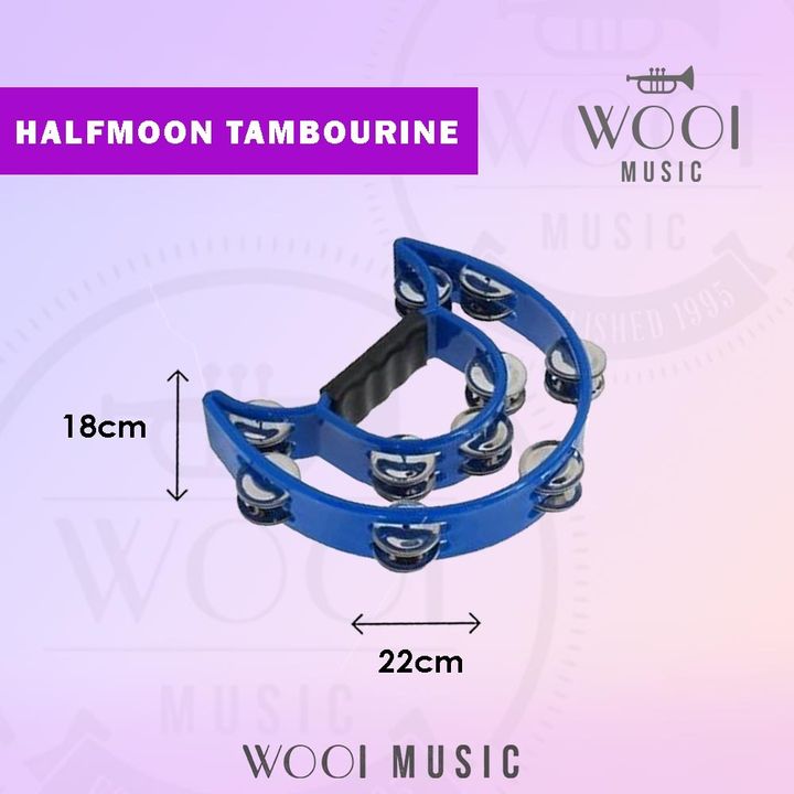 HALFMOON TAMBOURINE - BLUE