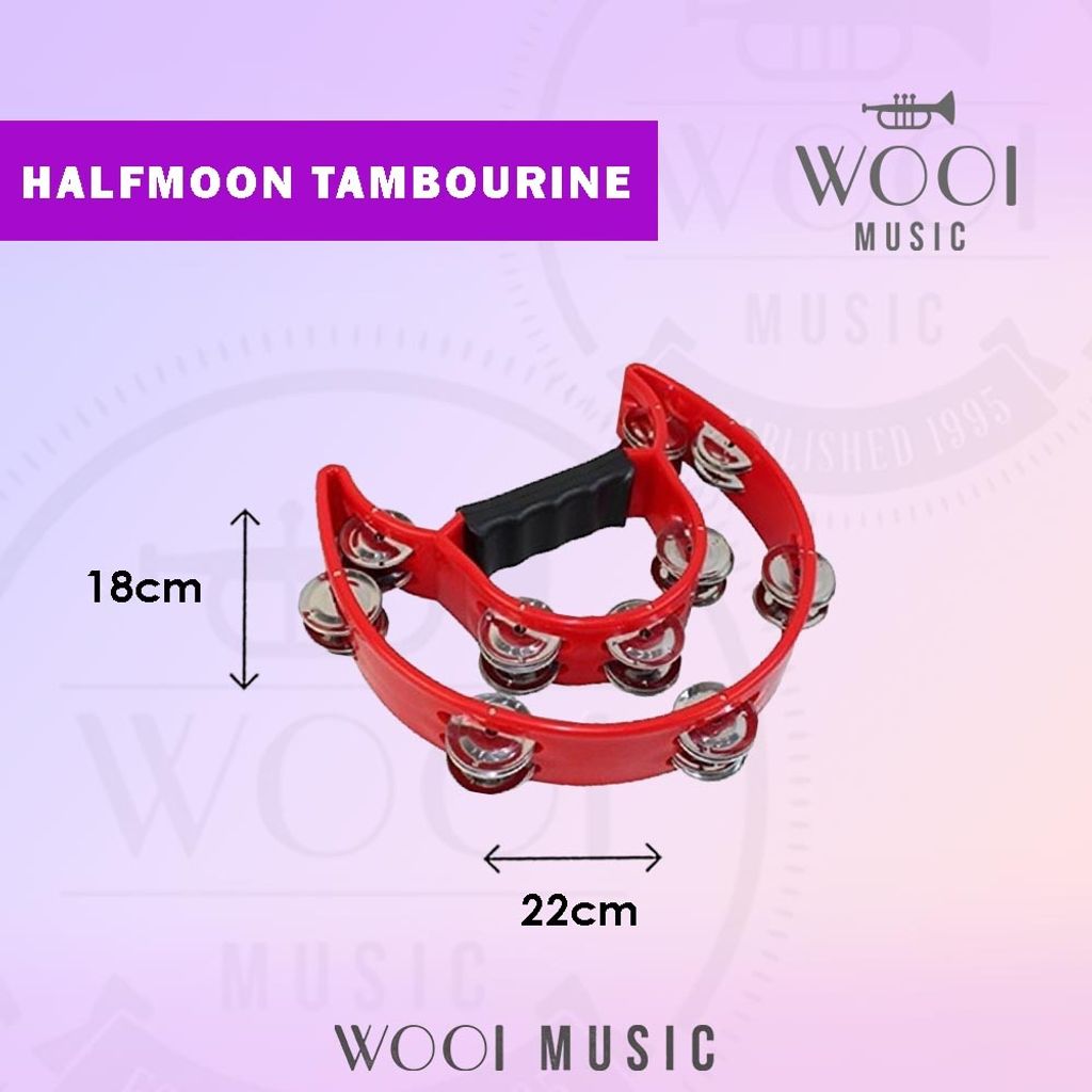 HALFMOON TAMBOURINE - RED