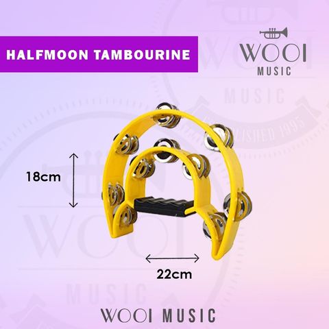 HALFMOON TAMBOURINE - YELLOW