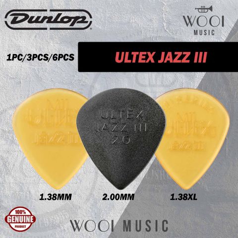 Jim Dunlop 47PXLN Nylon Jazz III XL Guitar Pick Red - Made