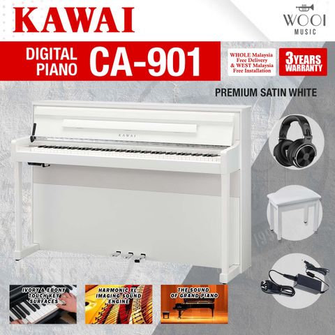 KAWAI - CA901 - PREMIUM WHITE SATIN